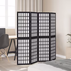 vidaXL Room Divider Panels Office Privacy Screen Solid Wood Paulownia - 40 x 160 cm/ 4 piece