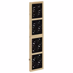 vidaXL Room Divider Panel Privacy Screen Brown & Black Solid Wood Paulownia - 40 x 180 cm/ 4 piece - Additional view 4