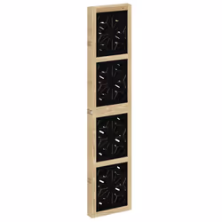 vidaXL Room Divider Panel Privacy Screen Brown & Black Solid Wood Paulownia - 40 x 180 cm/ 5 piece - Additional view 4