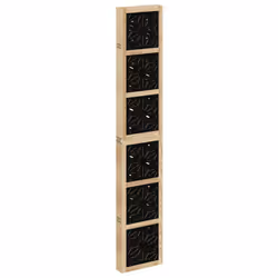 vidaXL Room Divider Panel Privacy Screen Brown & Black Solid Wood Paulownia - 40 x 220 cm/ 6 piece - Additional view 4