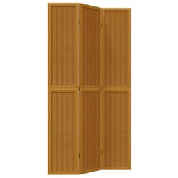 vidaXL Room Divider Panel Office Privacy Screen Brown Solid Wood Paulownia - 40 x 220 cm/ 3 piece