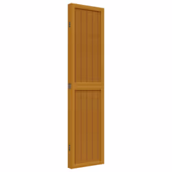 vidaXL Room Divider Panel Office Privacy Screen Brown Solid Wood Paulownia - 40 x 160 cm/ 4 piece - Additional view 4