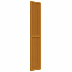 vidaXL Room Divider Panel Office Privacy Screen Brown Solid Wood Paulownia - 40 x 220 cm/ 4 piece - Additional view 4