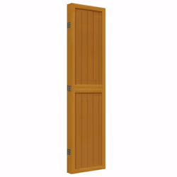 vidaXL Room Divider Panel Office Privacy Screen Brown Solid Wood Paulownia - 40 x 160 cm/ 5 piece - Additional view 4
