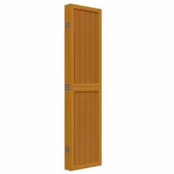 vidaXL Room Divider Panel Office Privacy Screen Brown Solid Wood Paulownia - 40 x 160 cm/ 6 piece - Additional view 4