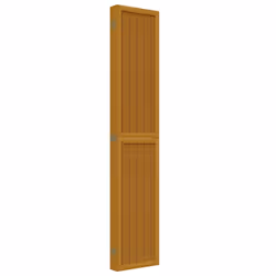 vidaXL Room Divider Panel Office Privacy Screen Brown Solid Wood Paulownia - 40 x 200 cm/ 6 piece - Additional view 4