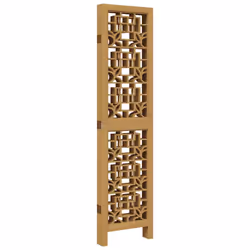 vidaXL Room Divider 5 Panels Office Privacy Screen Brown Solid Wood Paulownia - Additional view 4