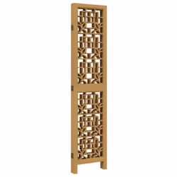 vidaXL Room Divider 5 Panels Office Privacy Screen Brown Solid Wood Paulownia - Additional view 4