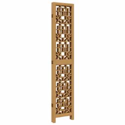vidaXL Room Divider 5 Panels Office Privacy Screen Brown Solid Wood Paulownia - Additional view 4