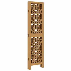 vidaXL Room Divider Privacy Screen Privacy Panel Brown Solid Wood Paulownia - 40 x 160 cm/ 6 piece - Additional view 4