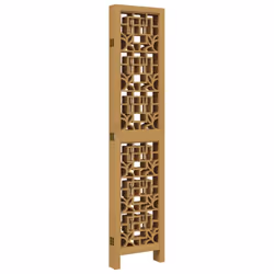 vidaXL Room Divider Privacy Screen Privacy Panel Brown Solid Wood Paulownia - 40 x 180 cm/ 6 piece - Additional view 4