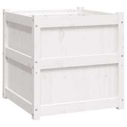 vidaXL Garden Planters Patio Flower Pot Plant Pot Planter Box Solid Wood Pine - white pine, 1 pcs