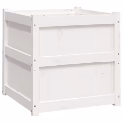vidaXL Garden Planters Patio Flower Pot Plant Pot Planter Box Solid Wood Pine - white pine, 2 pcs - Additional view 4
