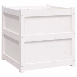 vidaXL Garden Planters Patio Flower Pot Plant Pot Planter Box Solid Wood Pine - white pine, 2 pcs - Additional view 7