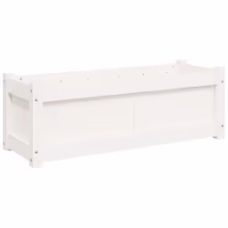 vidaXL Garden Planter Flower Pot Planter Box Plant Pot White Solid Wood Pine - Additional view 6
