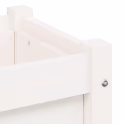 vidaXL Garden Planters Flower Pot Patio Plant Pot 2 pcs White Solid Wood Pine - Additional view 5