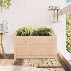 vidaXL Garden Planter Flower Pot Outdoor Planter Box Plant Pot Solid Wood Pine