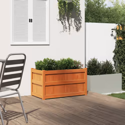 vidaXL Garden Planter Flower Pot Outdoor Planter Wax Brown Solid Wood Pine - 1 pcs - Additional view 2