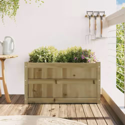 vidaXL Garden Planter Flower Pot Planter Box Plant Pot Impregnated Wood Pine