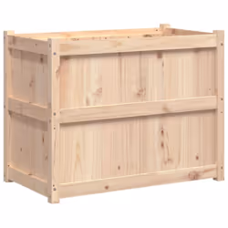 vidaXL Garden Planter Patio Flower Pot Plant Pot Planter Box Solid Wood Pine - natural pine