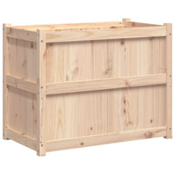 vidaXL Garden Planter Patio Flower Pot Plant Pot Planter Box Solid Wood Pine - natural pine