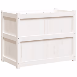 vidaXL Garden Planter Patio Flower Pot Plant Pot Planter Box Solid Wood Pine - white pine - Additional view 6