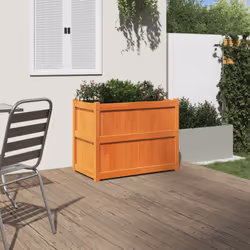vidaXL Garden Planter Flower Pot Outdoor Planter Wax Brown Solid Wood Pine - Additional view 2