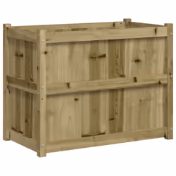 vidaXL Garden Planter Patio Flower Pot Plant Pot Planter Box Solid Wood Pine - natural impregnated - Additional view 6