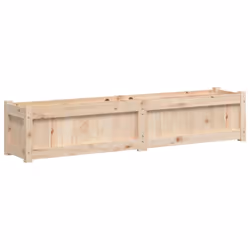 vidaXL Garden Planters Patio Flower Pot Plant Pot Planter Box Solid Wood Pine - natural pine, 1 pcs