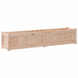 vidaXL Garden Planters Patio Flower Pot Plant Pot Planter Box Solid Wood Pine - natural pine, 2 pcs - Additional view 6