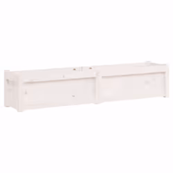 vidaXL Garden Planters Patio Flower Pot Plant Pot Planter Box Solid Wood Pine - white pine, 1 pcs