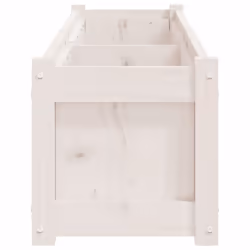vidaXL Garden Planters Patio Flower Pot Plant Pot Planter Box Solid Wood Pine - white pine, 1 pcs - Additional view 5