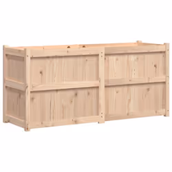vidaXL Garden Planter Patio Flower Pot Plant Pot Planter Box Solid Wood Pine - natural pine