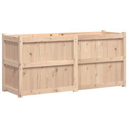 vidaXL Garden Planter Patio Flower Pot Plant Pot Planter Box Solid Wood Pine - natural pine