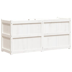 vidaXL Garden Planter Patio Flower Pot Plant Pot Planter Box Solid Wood Pine - white pine