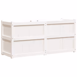 vidaXL Garden Planter Patio Flower Pot Plant Pot Planter Box Solid Wood Pine - white pine - Additional view 6