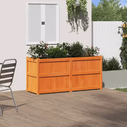 vidaXL Garden Planter Outdoor Flower Pot Terrace Plant Pot Solid Wood Douglas - brown pine