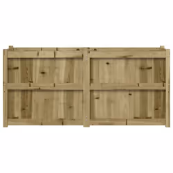 vidaXL Garden Planter Patio Flower Pot Plant Pot Planter Box Solid Wood Pine - natural impregnated - Additional view 4