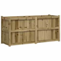 vidaXL Garden Planter Patio Flower Pot Plant Pot Planter Box Solid Wood Pine - natural impregnated - Additional view 6