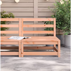 vidaXL Garden Lounge Set Outdoor Lounge Set Corner Sofa Couch Solid Pinewood - natural douglas, chair