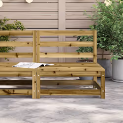 vidaXL Garden Lounge Set Outdoor Lounge Set Corner Sofa Couch Solid Pinewood - natural impregnated, chair
