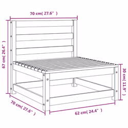 VidaXL 837935 outdoor bench Wood - Additional view 8