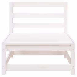 vidaXL Garden Lounge Set Outdoor Lounge Set Corner Sofa Couch Solid Pinewood - white pine, corner + 2x chair - Additional view 5
