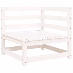 vidaXL Garden Lounge Set Outdoor Lounge Set Corner Sofa Couch Solid Pinewood - white pine, corner + 2x chair - Additional view 6