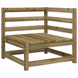 vidaXL Garden Lounge Set Outdoor Lounge Set Corner Sofa Couch Solid Pinewood - natural impregnated, corner + 2x chair - Additional view 6