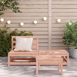 vidaXL Garden Lounge Set Outdoor Lounge Set Corner Sofa Couch Solid Pinewood - natural douglas, chair + footrest - Additional view 2