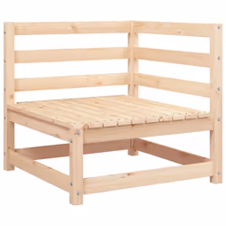 vidaXL Garden Lounge Set Outdoor Lounge Set Corner Sofa Couch Solid Pinewood - natural pine, corner + chair + footrest - Additional view 4