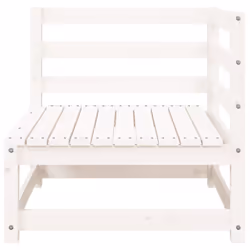 vidaXL Garden Lounge Set Outdoor Lounge Set Corner Sofa Couch Solid Pinewood - white pine, corner + chair + footrest - Additional view 5