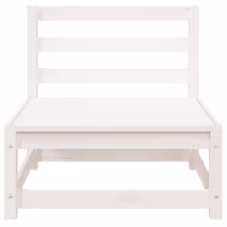 vidaXL Garden Lounge Set Outdoor Lounge Set Corner Sofa Couch Solid Pinewood - white pine, corner + chair + footrest - Additional view 7