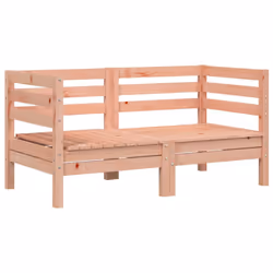 vidaXL Garden Sofas Corner Outdoor Sectional Sofa 2 pcs Solid Wood Douglas